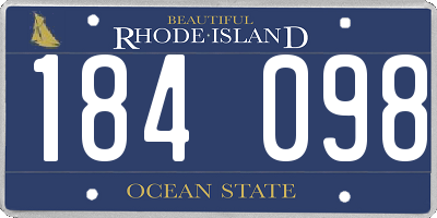 RI license plate 184098