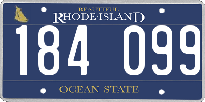 RI license plate 184099