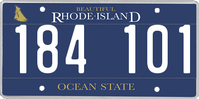 RI license plate 184101