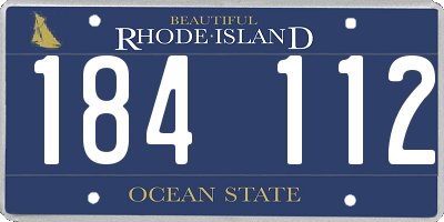 RI license plate 184112