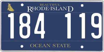 RI license plate 184119