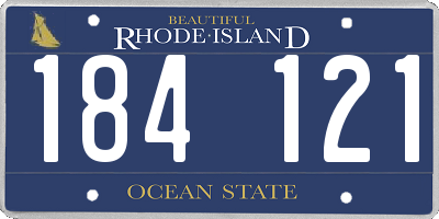 RI license plate 184121