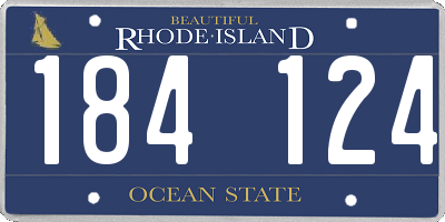RI license plate 184124