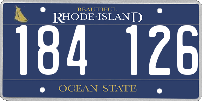 RI license plate 184126
