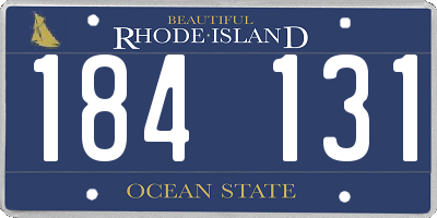 RI license plate 184131