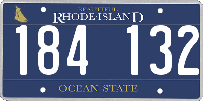 RI license plate 184132