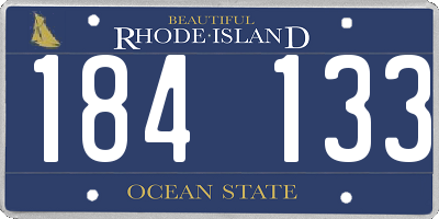 RI license plate 184133