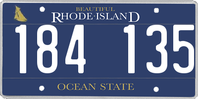 RI license plate 184135