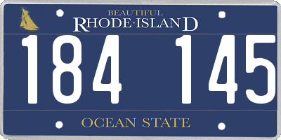 RI license plate 184145
