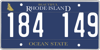 RI license plate 184149