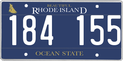 RI license plate 184155