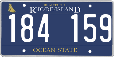 RI license plate 184159