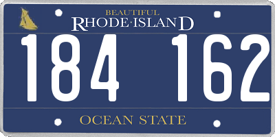 RI license plate 184162