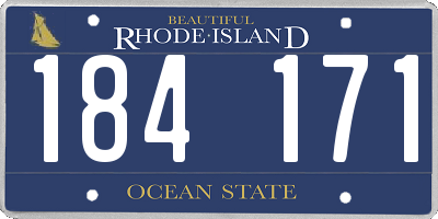 RI license plate 184171