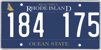 RI license plate 184175