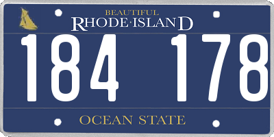 RI license plate 184178