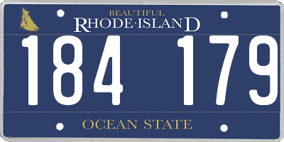 RI license plate 184179