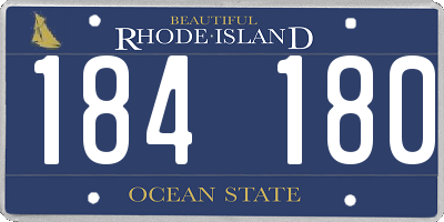 RI license plate 184180