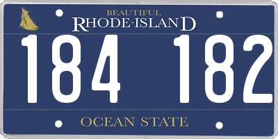 RI license plate 184182