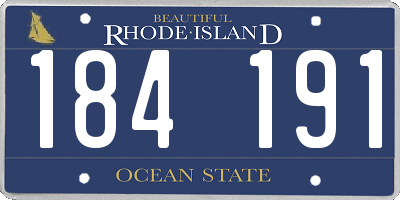 RI license plate 184191