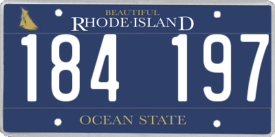 RI license plate 184197