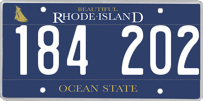 RI license plate 184202