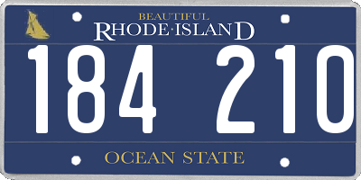 RI license plate 184210