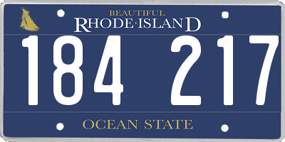 RI license plate 184217