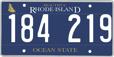 RI license plate 184219