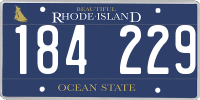 RI license plate 184229