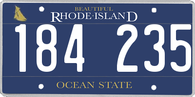 RI license plate 184235