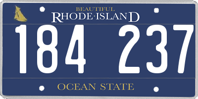 RI license plate 184237
