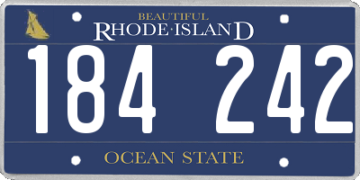 RI license plate 184242