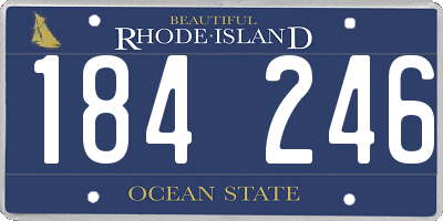 RI license plate 184246