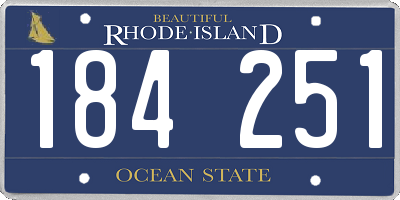 RI license plate 184251