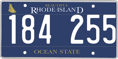RI license plate 184255