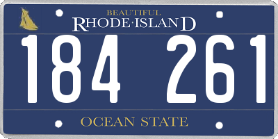 RI license plate 184261
