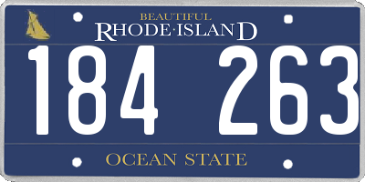 RI license plate 184263