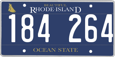 RI license plate 184264