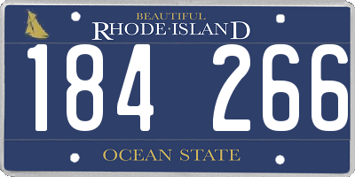 RI license plate 184266