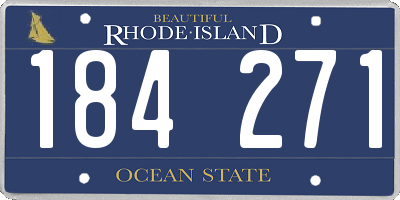 RI license plate 184271