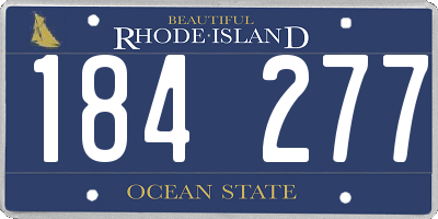 RI license plate 184277