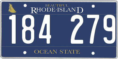 RI license plate 184279