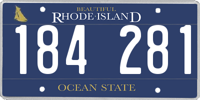 RI license plate 184281