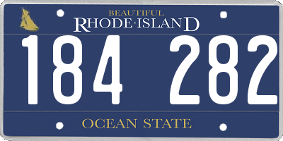 RI license plate 184282