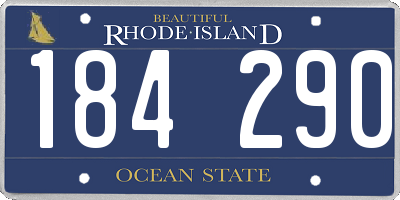 RI license plate 184290