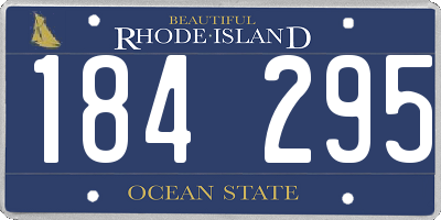 RI license plate 184295