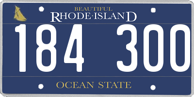 RI license plate 184300