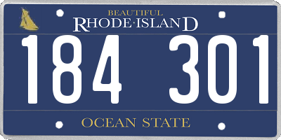 RI license plate 184301