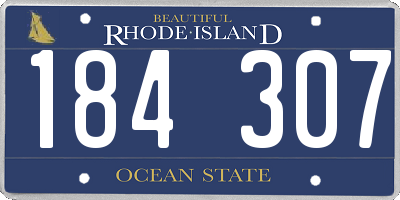 RI license plate 184307